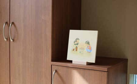アートパネル センテンヤ えものがたり 餅やき 和紙 アートパネル