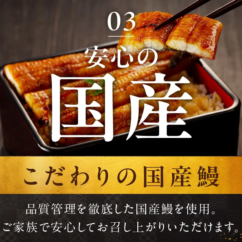 国産うなぎ ハーフカット 合計200g