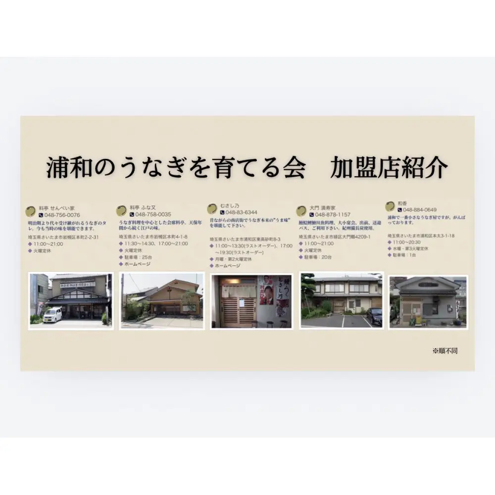 浦和のうなぎを育てる会　お食事券　【11100-0128】さいたま 浦和で食事 鰻料理 うなぎ蒲焼 蒲焼き 有名 伝統の味 旅行 観光 トラベル チケット 有効期限1年 ウナギ 人気 おすすめ さいたま県 さいたま市