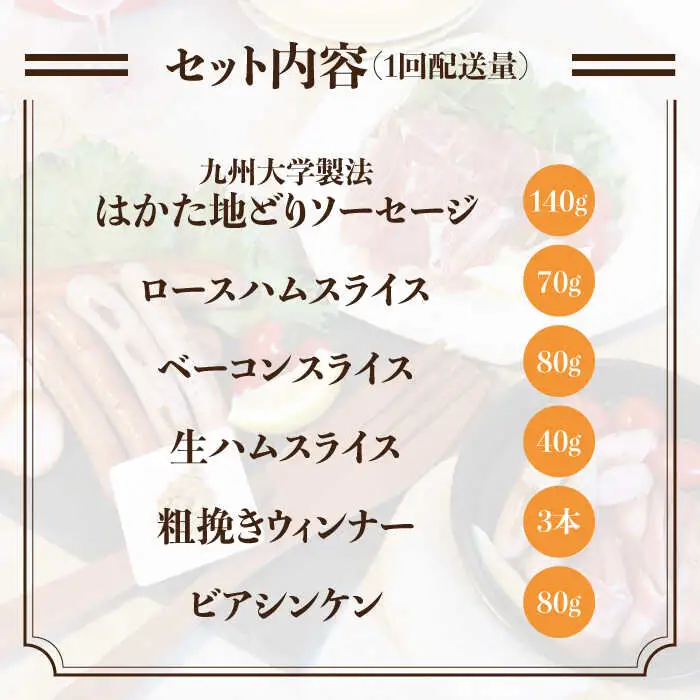 【 全12回 定期便 】  糸島 の 陽光 ハム セット 《糸島》 【志摩スモークハウス】 [AOA010]