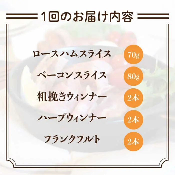 【 全12回 定期便 】  糸島 の 陽光 ハム / ウインナー セット 4《糸島》 【志摩スモークハウス】 [AOA019]