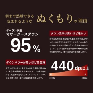 羽毛掛けふとん（ダブル）ポーランド産マザーグース95％【創業100年】 羽毛布団 寝具 掛けふとん 布団 ダブル 回収キット付き