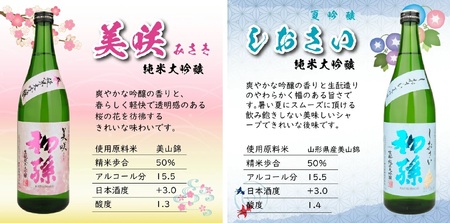 SG0214　【四季の酒田の酒まつり頒布会】　初孫純米大吟醸720ml×2本(全4回) 