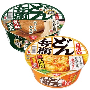 日清の どん兵衛 きつねうどん 天ぷらうどん セット (a21-087)