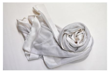 No.254 シルクカシミヤストール　「Frame」white【n0254_mut_A】
