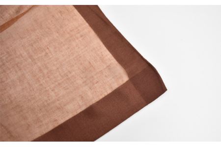 No.255 シルク カシミヤストール　「Frame」 brown【n0255_mut_A】