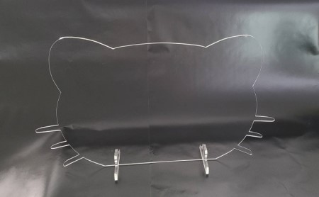 アクリル ネコ パーテーション 雑貨 日用品 クリア 手作り スタンド 飛沫 感染予防 猫 