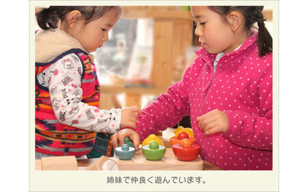 木のおもちゃ「ハノイの塔＋きのこのこのこ」 出産祝い 木のおもちゃ