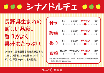 【9月中旬発送予定】長野生まれの新品種 シナノドルチェ 1箱(5㎏) 003-004