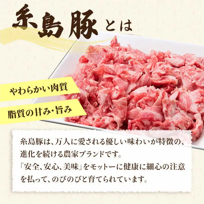 【全3回定期便】毎日のメインのおかずを彩る精肉セット 2,090g 5-6人前 4種 糸島市/糸島ミートデリ工房[ACA205]