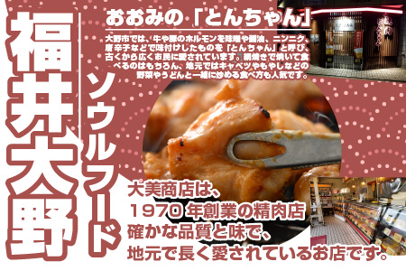 大美のとんちゃん（ミックス）牛ホルモン ミックス 味噌ダレ 1kg（500g×2パック）鶏 おかず 冷凍