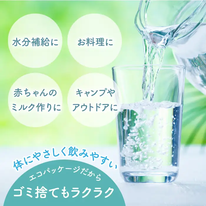 【山梨　道志村の天然水】doshiwater (2L×6袋×2箱)　初回のみ専用ウォーターケース付 DSF002