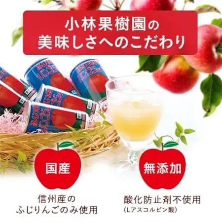 ふじ100%りんごジュース 160g×30缶入【1495363】