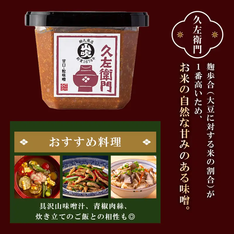 信州味噌 500g×3種 詰合せ 久左衛門 信州味噌