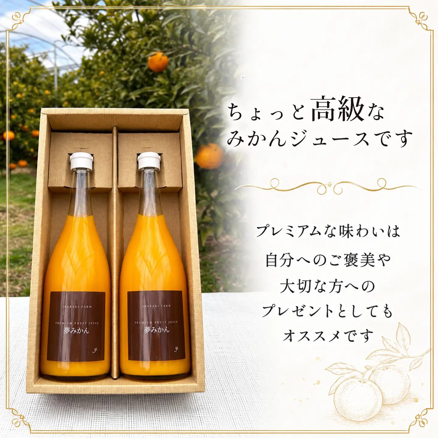 茨木農園のみかんジュース（720ml×2本）みかんジュース ストレート