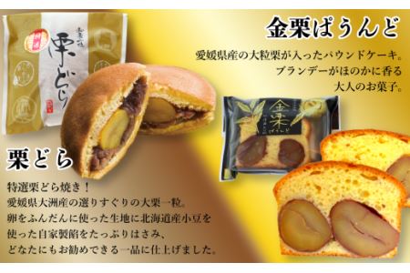 おおさかや蔵はちの「西条うちぬき銘菓」詰め合わせ①～お試しセット～｜ 焼き菓子 どら焼き マドレーヌ 