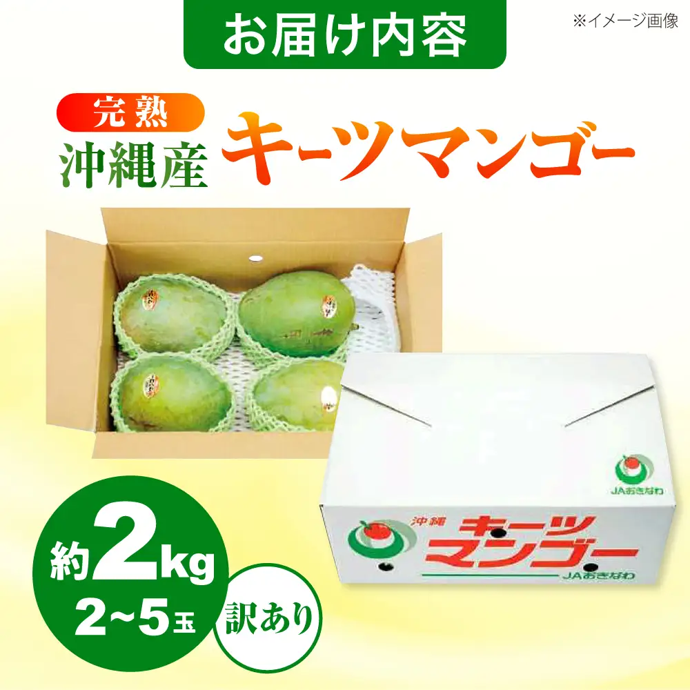 マンゴー 【2027年発送】 訳あり キーツマンゴー 約2kg (2～5玉) マンゴー 沖縄 BCAA005