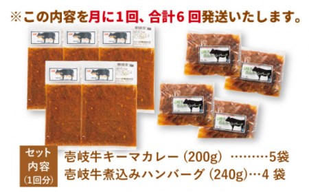 【全6回定期便】壱岐牛煮込みハンバーグキーマカレーセット [JBW021] 216000 216000円