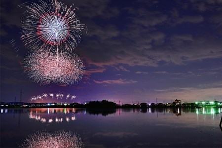 2026いなしき夏まつり花火大会 さじき席ご利用券 マス席 (駐車券付き) 4名様までご利用可能 [1028]