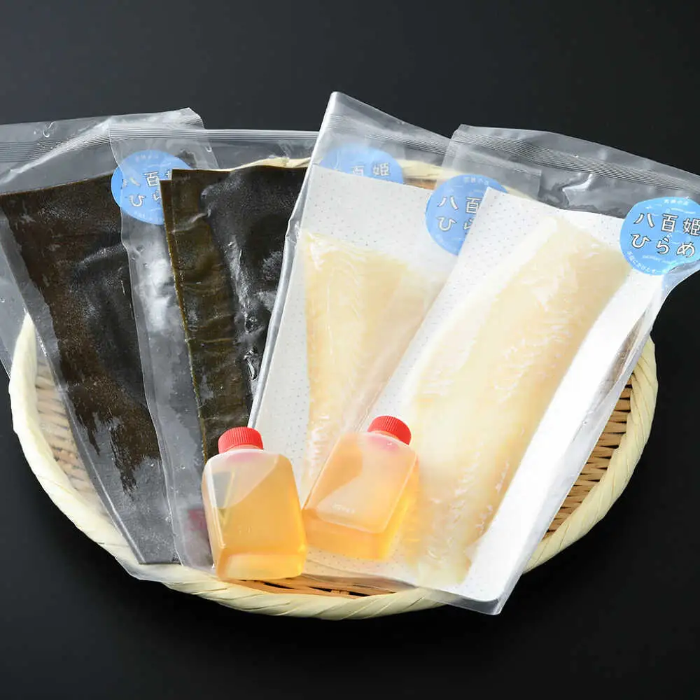 八百姫(ヤオヒメ)ひらめ贅沢セット　お刺身用・昆布〆フィレ2種詰め合わせ　計4枚　ひらめ丼専用タレ付き 国産 [A-001011] [BFAA058] 【配送不可地域：北海道・沖縄・離島】 