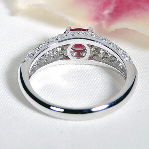 90-9-3 指輪 PT900 プラチナ リング ルビー ダイヤモンド 0.85ct パヴェ ダイヤ 【f158-pt】 ALPAZ066