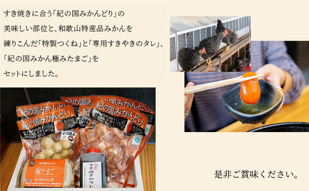 紀の国みかんどり 鶏 すき焼き セット【鶏鍋 鶏すき 鍋セット】_DO6001n