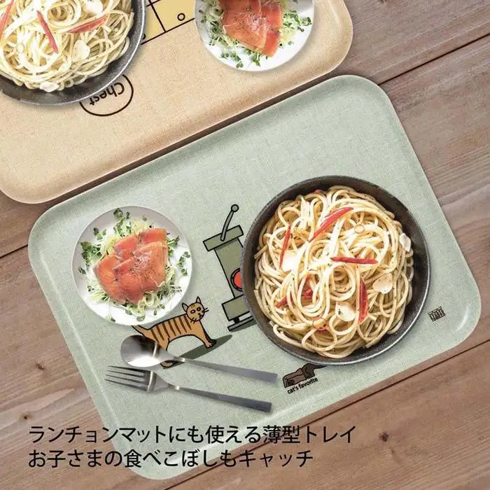 ネコダラトレイM角2枚セット「ストーブ大集合」「ファンヒーター大集合」 ネコだらけ 猫グッズ