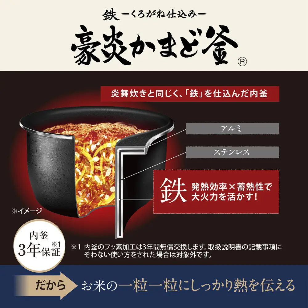 象印 圧力IH炊飯ジャー 5.5合炊き ( 炊飯器 ) 「 極め炊き 」 NWWD10-BA ブラック