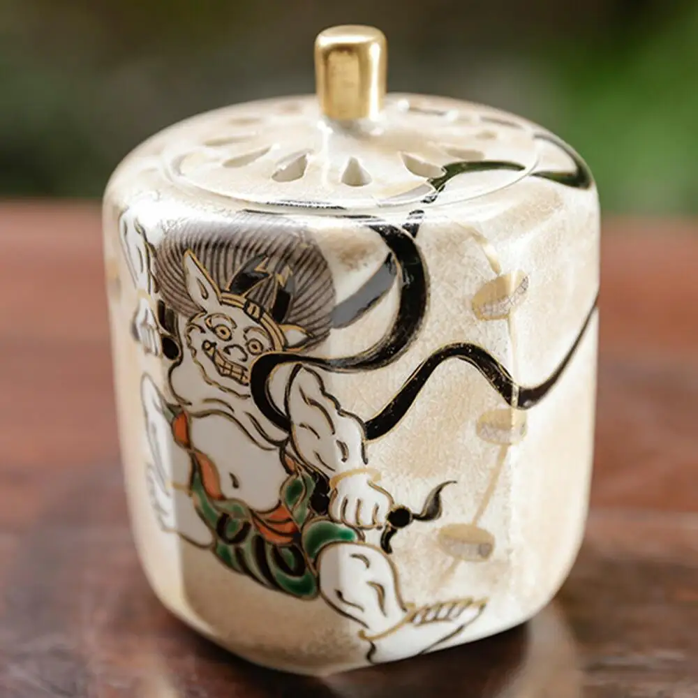 【小手鞠窯】香炉(風神雷神)｜京都 京焼 工芸品 人気［ 京都 京焼 清水焼 工芸品 人気 おすすめ 伝統工芸 お取り寄せ 通販 送料無料 ふるさと納税 ］