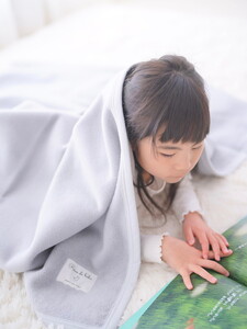 綿100% ジュニア毛布 (ダークグレー) 100×140cm 毛布の町泉大津市産 N-MMJ300 [2465] | ベビーブランケット ベビーブランケット