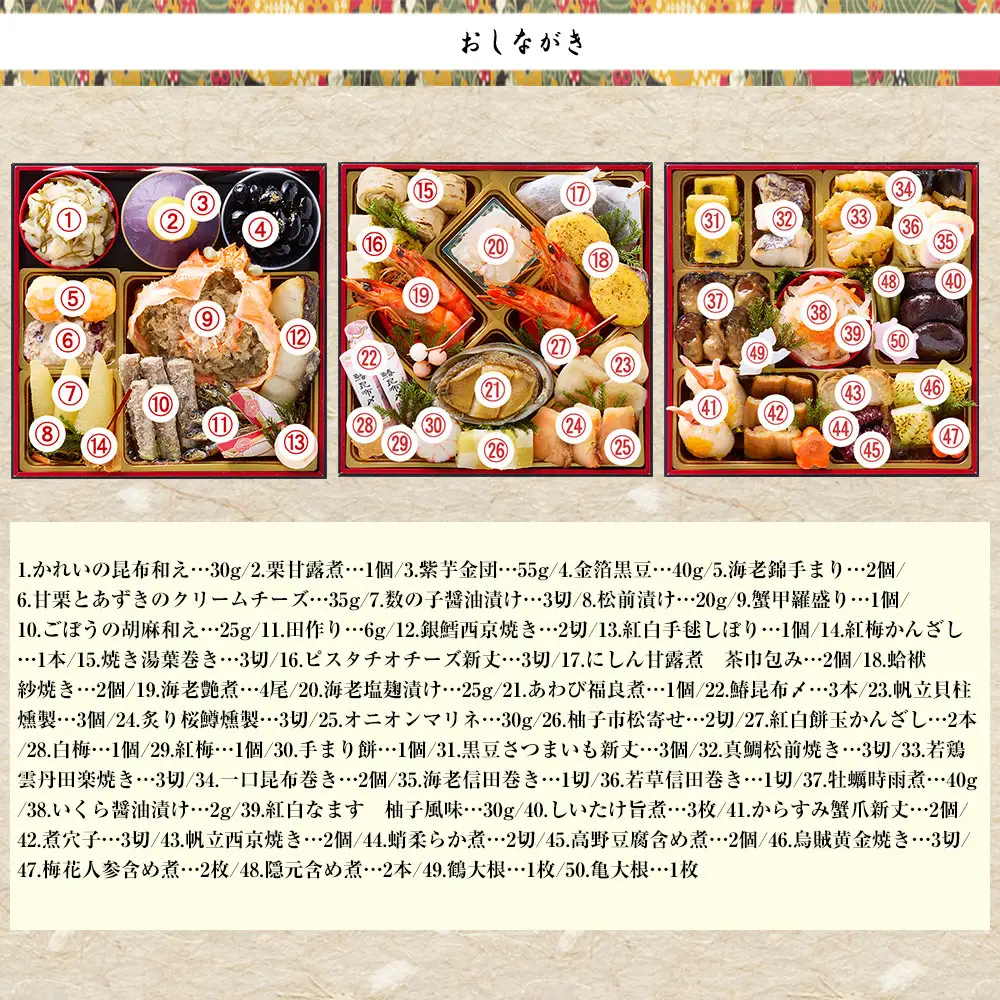 【京都祇園 岩元】冷蔵おせち三段重「匠」カニver. 約3～4人前 料亭おせち
