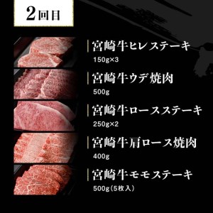 牛肉 【定期便】 宮崎牛 ３ヶ月定期便 Ｄ‐１ 牛肉