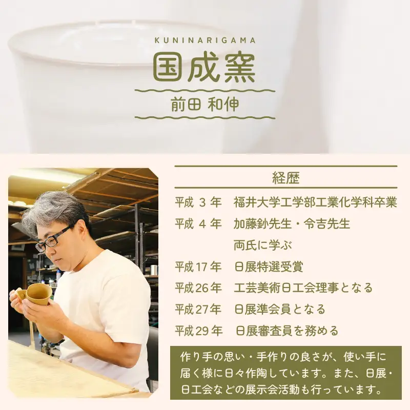 越前焼 国成窯 雲遊刷毛目 皿とカップ【 陶器 食器 福井県 伝統工芸品 】 [e25-a007]
