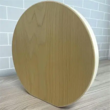 丸型青森ヒバ まな板(約29cm×約27.5cm/厚さ 約2.7cm)_雑貨・日用品 まな板 キッチン用品 _【1148906】