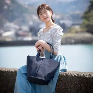 豊岡鞄　For The Blue Marche Tote M Dブルー S2200FB