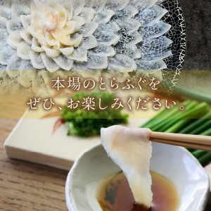とらふぐ刺身 菊盛り一尺大皿 ふぐ皮湯引き付 4人前 冷凍【001-0334】