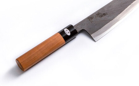 包丁 玉鋼割込三徳包丁　越後 司作 片刃（右利き） 18cm [AIAV022] 包丁