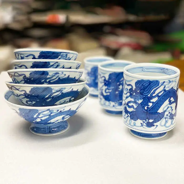 【波佐見焼】龍絵 L 茶碗 1点 食器 皿 【台丹窯】 [VC09]  波佐見焼