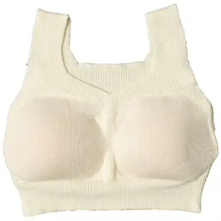 日本製 シルク ニット ブラジャー 無縫製 お肌よろこぶ (パット付) 白 (781-7531)_装飾品・工芸品 女性・レディース 洋服 _【1255970】