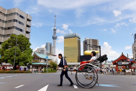 浅草人力車の一番の老舗！浅草観光人力車乗車チケット【２名様６０分コース】_0046-002-T03