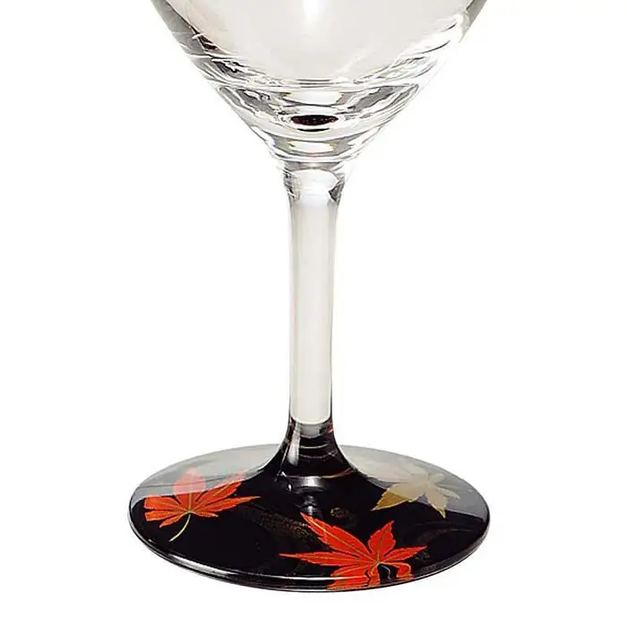 ぬりもん de Verre ワイングラス 蒔絵 紅葉ペアセット