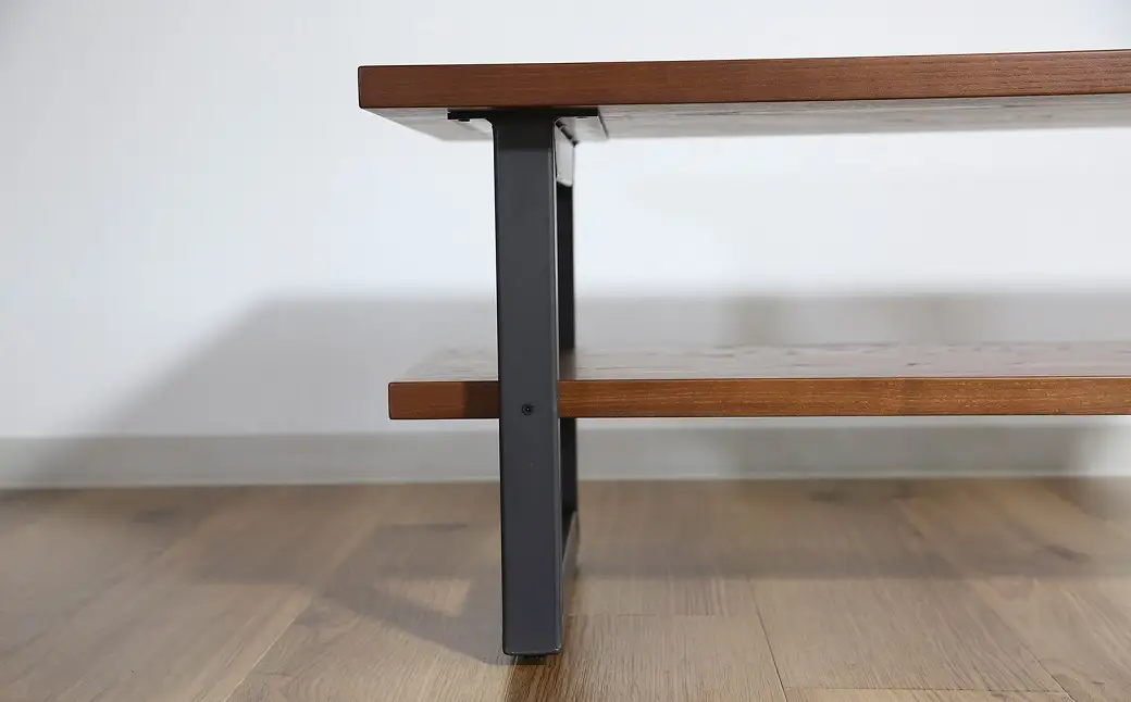 センターテーブル角脚90×50cm【塗装色選択可】北海道産エルム材無垢ハギ天板