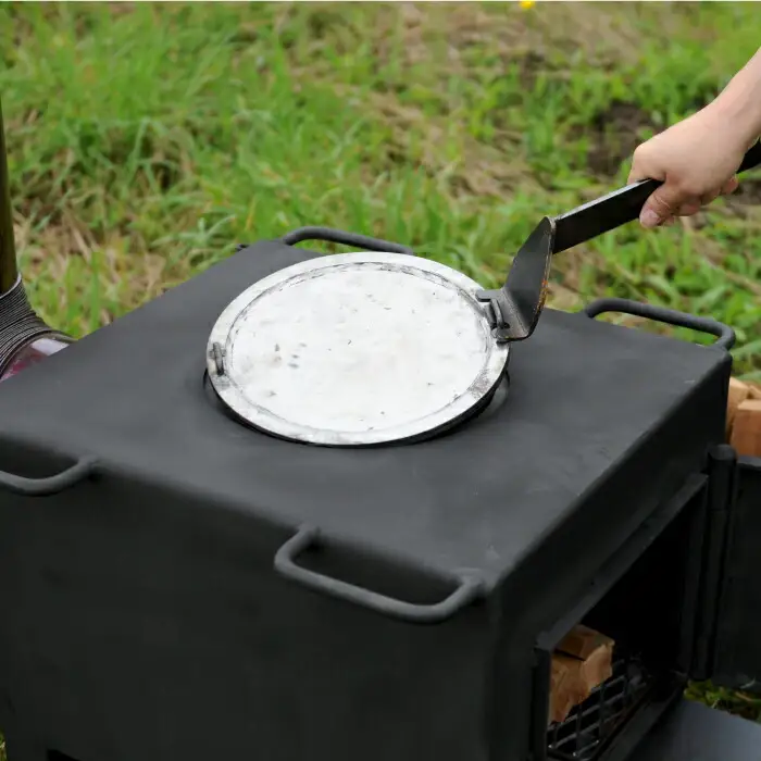 薪ストーブ兼焼き台【外装鉄板：3.2㎜・重量52.5㎏】【31001】