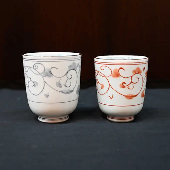 【波佐見焼】赤絵唐草 茶碗・コップ 4点セット 食器 皿 【協立陶器】 [TC97] 波佐見焼