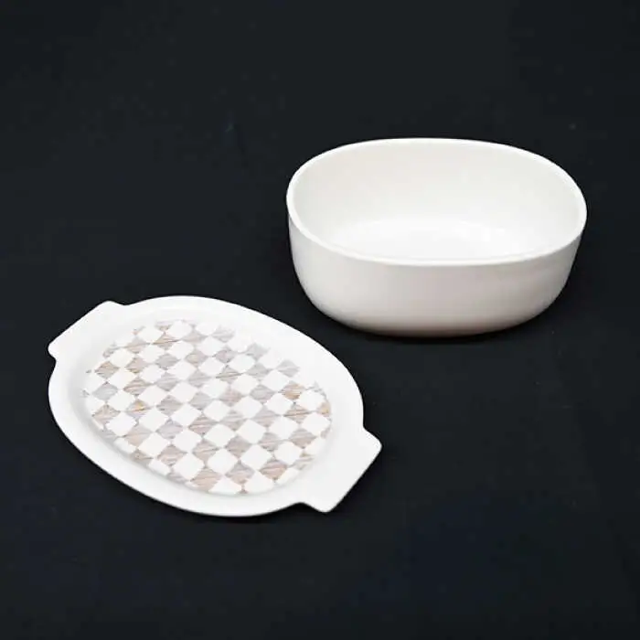 【波佐見焼】オーブンウェア グラタン皿 和市松茶 3点セット 耐熱食器 オーブン可 食器 皿 【協立陶器】 [TC61] 波佐見焼