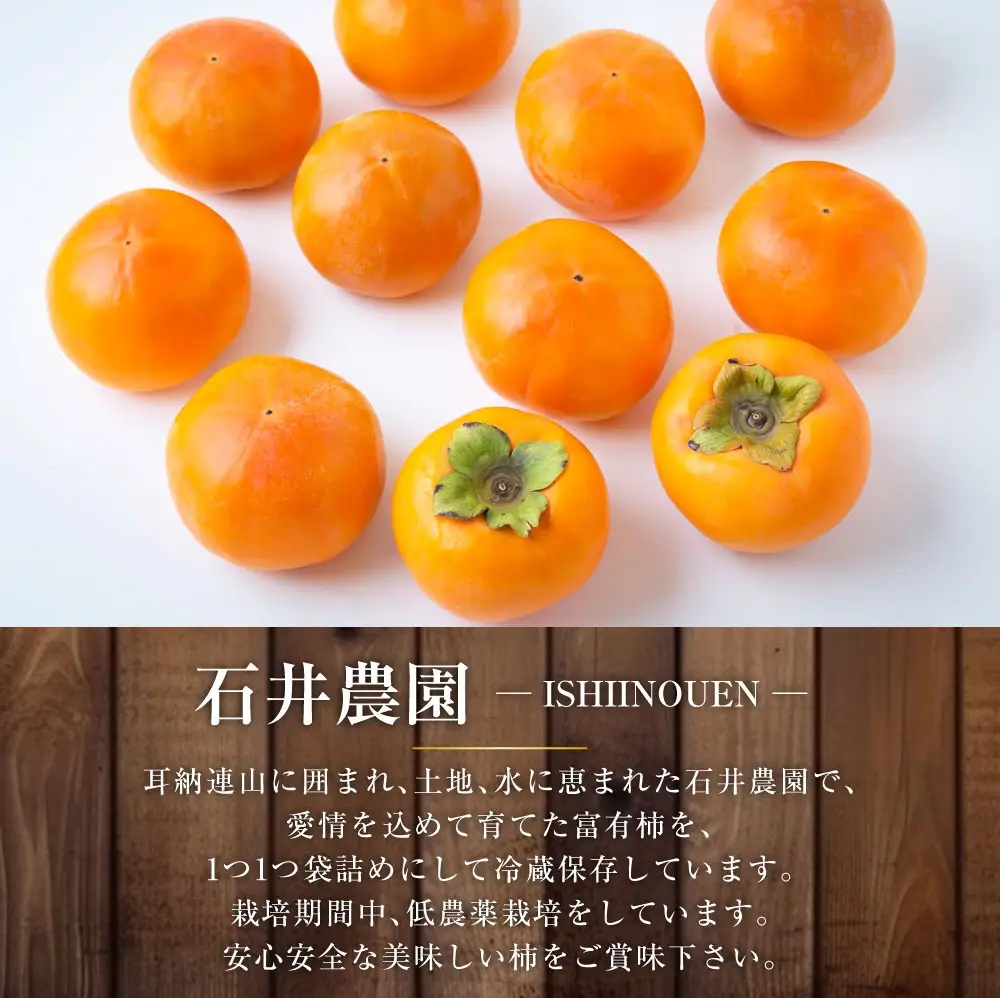 【ふるさと納税】石井農園 冷蔵富有柿15玉から20玉 2026年12月中旬から出荷予定 柿 かき カキ フルーツ 果実 果物 冷蔵 送料無料 福岡県 うきは市