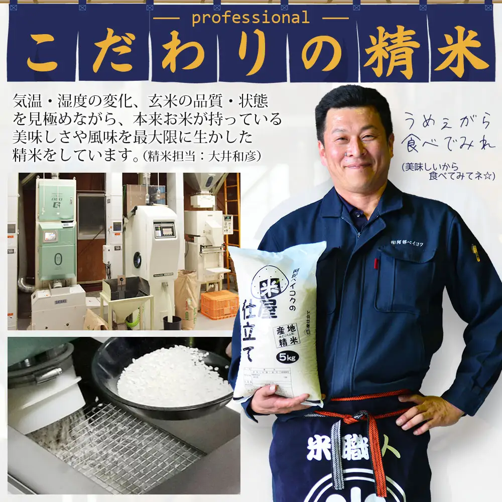 【令和7年産】 はえぬき 無洗米 10kg　(5kg×2袋)　山形県庄内産　有限会社 阿部ベイコク