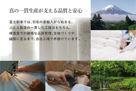 【富士新幸謹製】訳あり 羽毛布団 本掛け セミダブル［色柄おまかせ］「サステナブルな羽毛」アップサイクルダウン※着日指定不可 DSI014