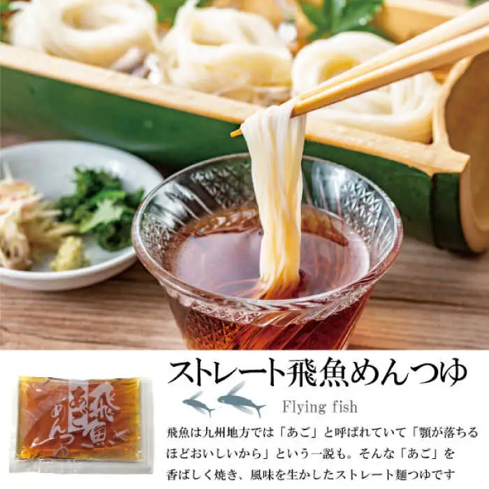 島原手延そうめん あごつゆセット / そうめん つゆ付 そうめん 島原そうめん 手延べ 麺 素麺 / 南島原市 / ふるさと企画 [SBA008]