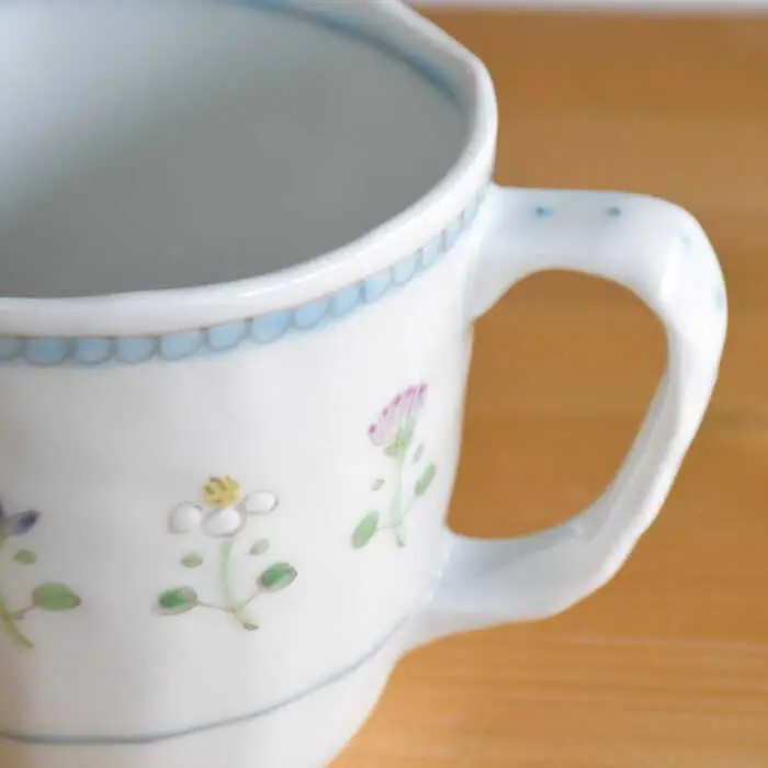 【波佐見焼】花暦 マグカップ ペアセット 食器 皿 【藍水】 [GB43]  波佐見焼